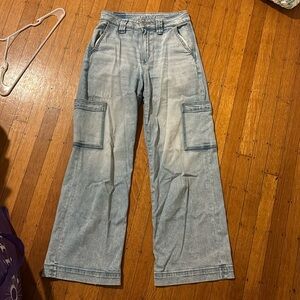American Eagle wide leg cargo jeans